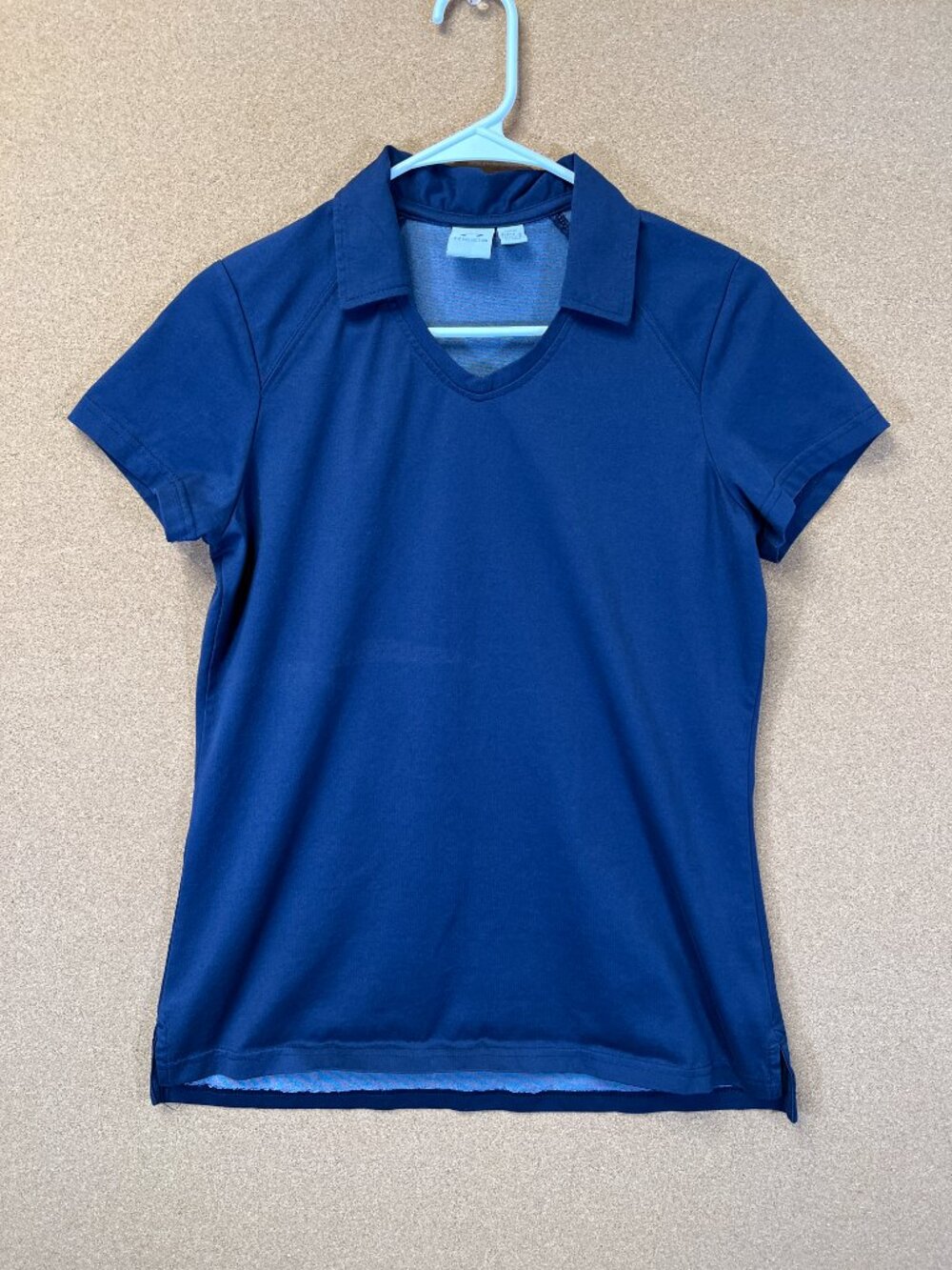 Biz Collection Women Top Polo Shirt Byron Blue Size 6 Short Sleeve P011LS Y2K